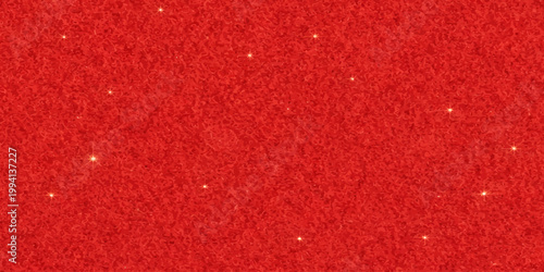 A textured red paper and fabric surface with a vintage grunge pattern creates a blank material backdrop for Christmas or Valentine design backgrounds