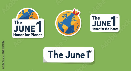 June 1st - Earth Day Celebration with Planet Earth Imagery.