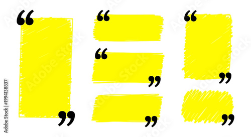 yellow highlight quote box hand drawn text frames perfect for adding creative emphasis to presentations and social media.
