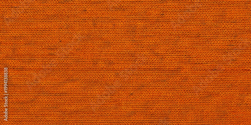 Foto A close up of a red carpet and orange knitted wool fabric creates a textured tex
