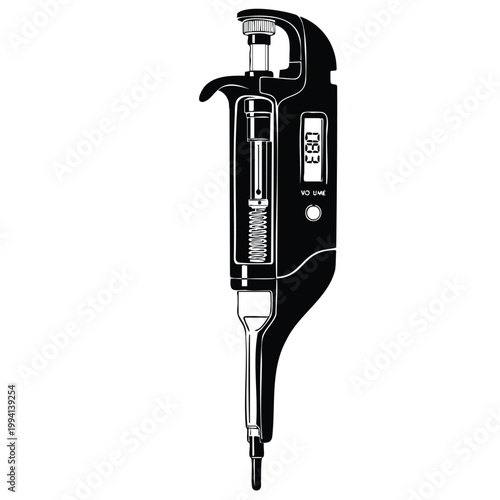 Pipette silhouette set bundle clean scientific lab equipment objects.