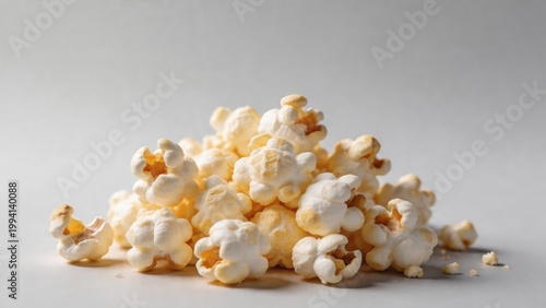 popcorn on white background