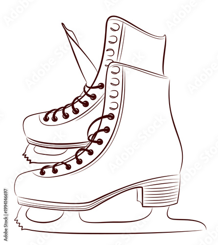 The figured skates sketch.