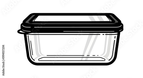 Glass food storage container with lid.