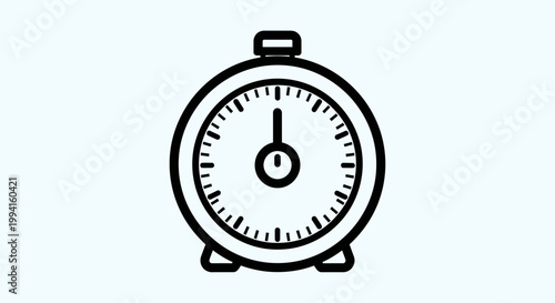 Simple Stopwatch Icon Closeup View.