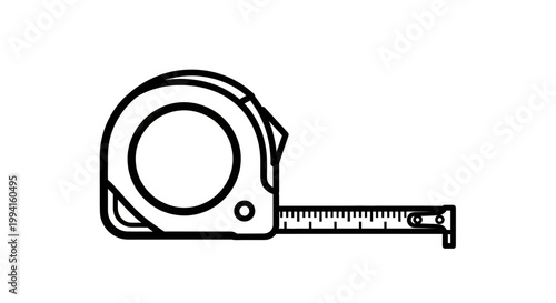 Tape measure tool for length measurement.