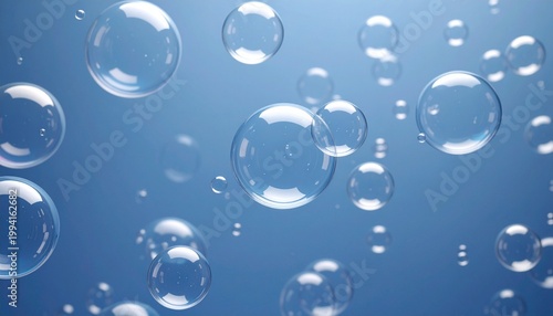 cute background with flying soap bubbles