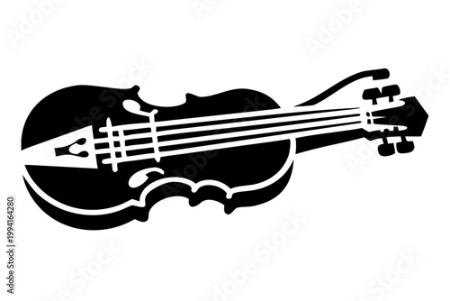 silent violin modern electric instrument illustration for quiet practice and music performance design