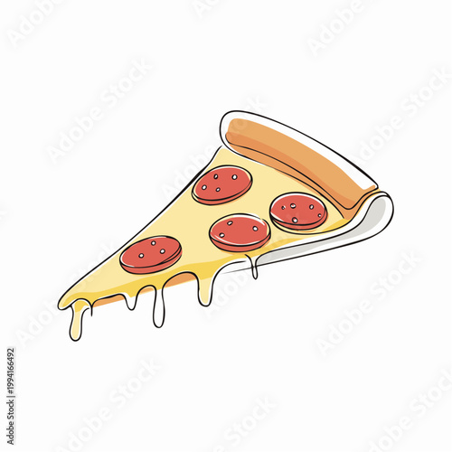 A delicious slice of melted cheese pizza with pepperoni toppings.