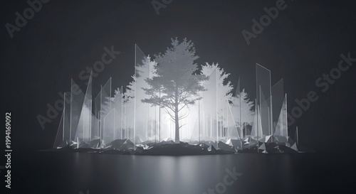 Synthetic Forest Silhouette – Artificial Ecosystem forest, artificial, synthetic, silhouette