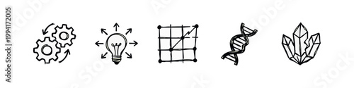 Science and Technology Research Hand Drawn Icons