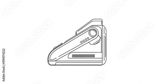 Line Art Illustration of a Point of Sale Payment Terminal
