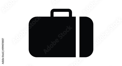 A stark black graphic depicts an open briefcase suggesting business travel or negotiation a bold silhouette high quality professional