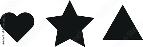 broken black heart shape split in half vector illustration