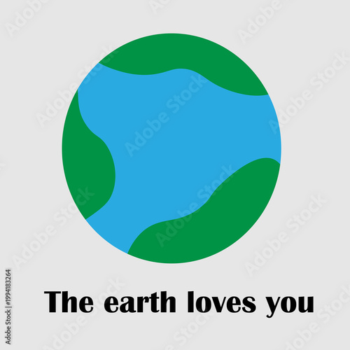 earth, earth loves you, text, on a light background, earth, planet, love, letters, care, eco