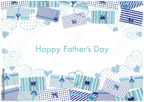 Father's Day gift boxes, various framed bags, white.　父の日のギフトボックス色々のフレームバック白　