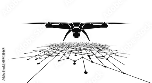 Drone with sensor net technology.