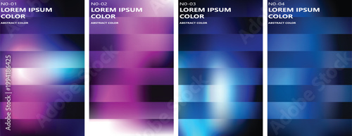 Abstract gradient color blocks with blurred light effects