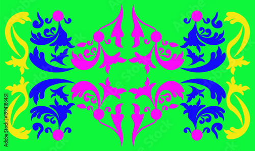 Floral pattern. wood carving pattern	