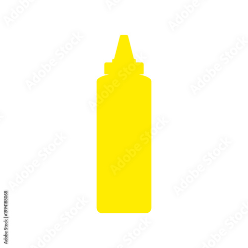 Yellow plastic squeeze bottle.