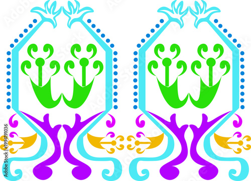 Floral pattern. wood carving pattern	