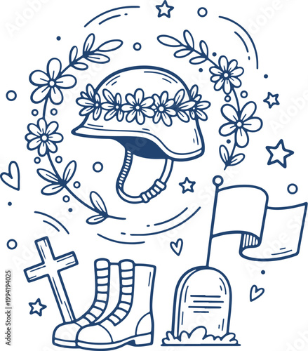 Memorial Day Military Tribute Sketch