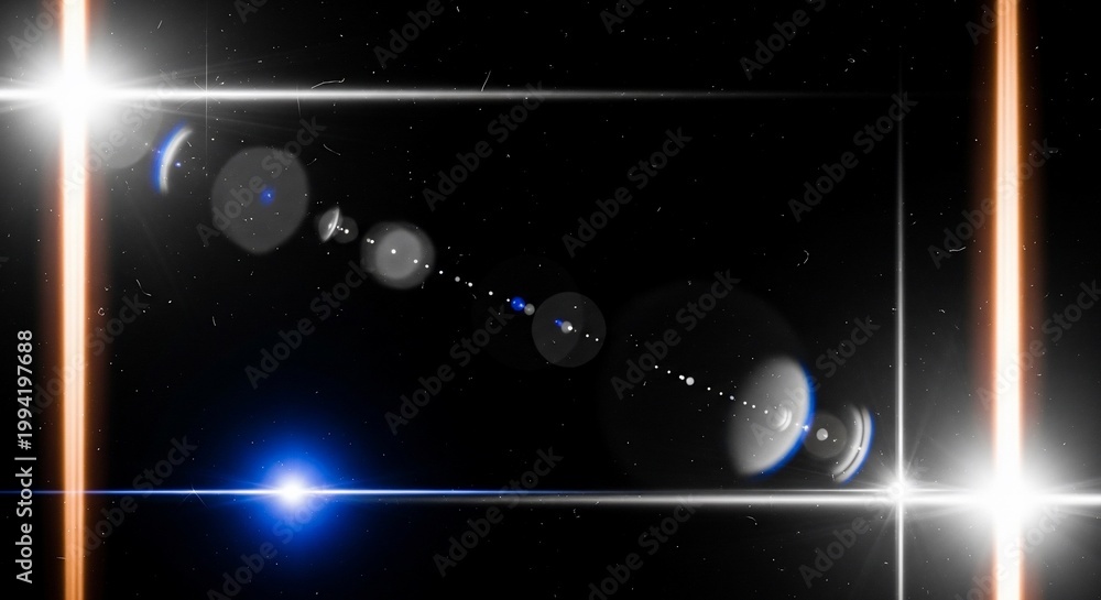 Obraz premium Cosmic Bloom: Luminescent Orbs Dance in Starlight's Embrace