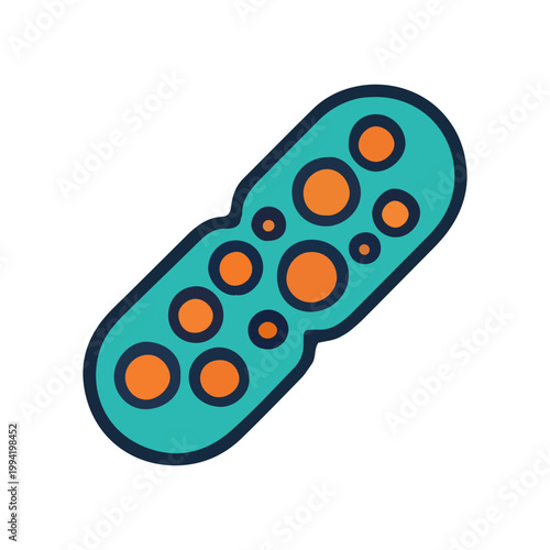 Microscopic Bacteria Cell Icon