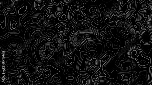 Topographic map background illustration showing contour lines. 