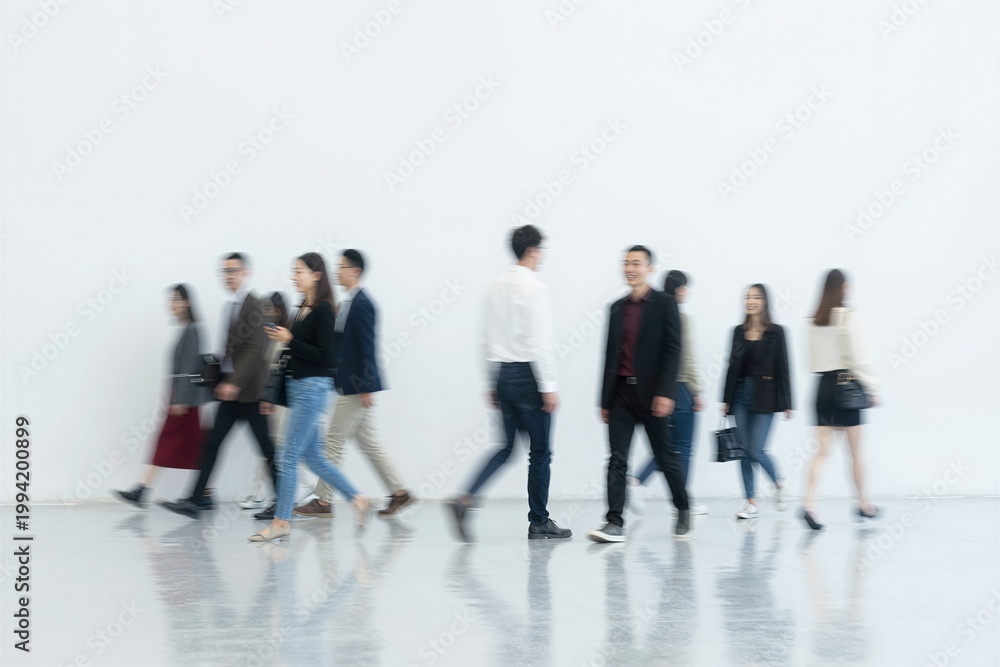 Fototapeta premium group of business people standing in front of a building