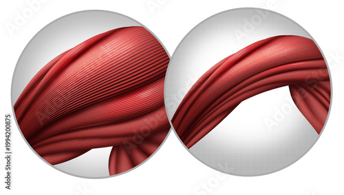фотографія Muscle Atrophy as a decrease in size of muscles and reduced strength from disuse