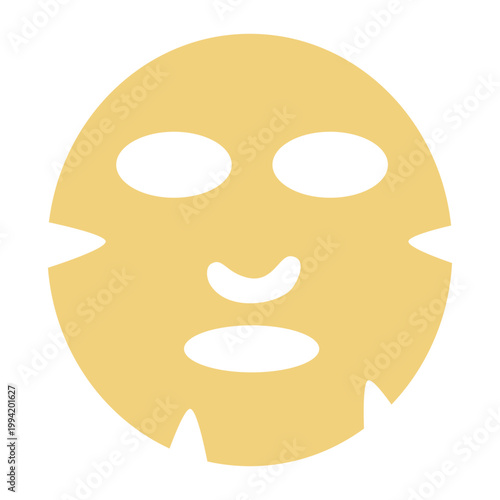 Beauty Facial Sheet Mask Skincare Flat Vector Illustration