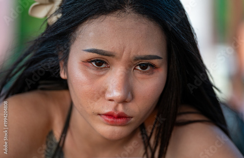 Pretty Thai Girl at Beach in Thailand