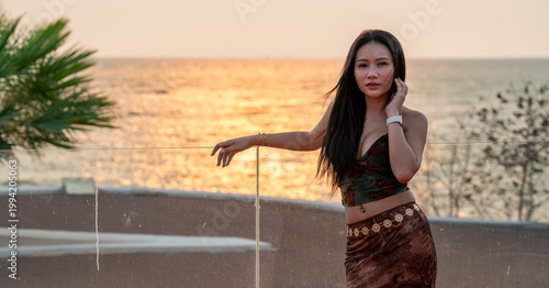 Pretty Thai Girl at Beach in Thailand