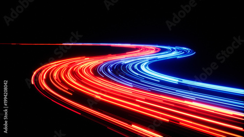 Abstract Light trails or traffic lights