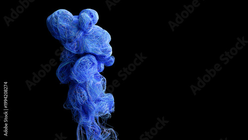 Abstract colorful threads flowing gracefully