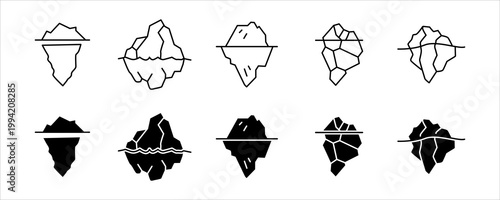 Iceberg Concept Hidden Depth Ocean Icon