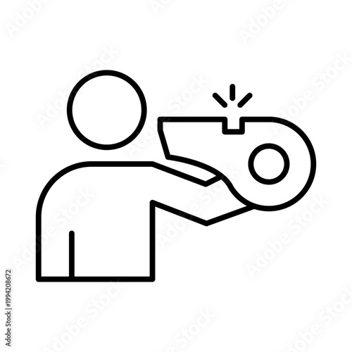 Whistleblower Reporting Alert Protection Security Icon
