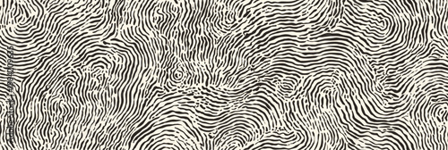 Abstract seamless pattern creating organic digital ink lines resembling fingerprints. Abstract seamless pattern with digital ink fingerprint lines