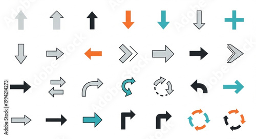 Collection of various arrow icons and symbols.