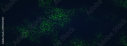 Fotografija Abstract blockchain network scene with radiant symbols and a high-tech big data information concept