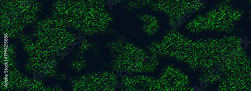 Fotografija Futuristic blockchain network backdrop featuring luminous crypto symbols and big data visualization elements