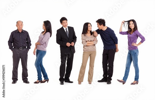 group of business people isolated