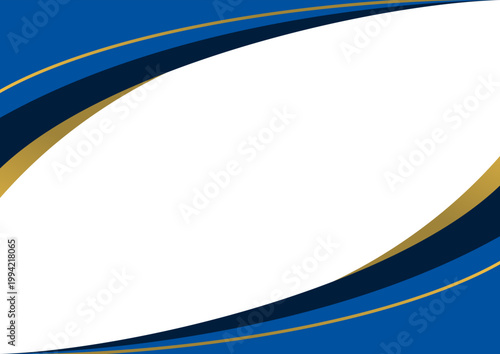 border wave blue navy and golden certificate modern frame design