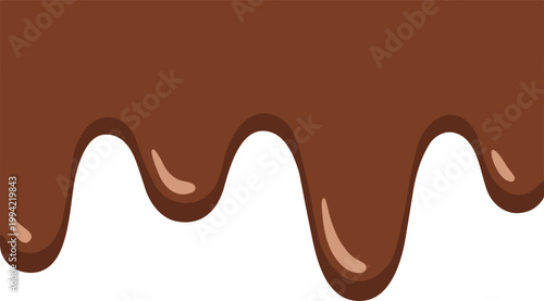 Chocolate border melting flow and dripping