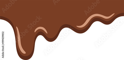 Chocolate border melting flow and dripping