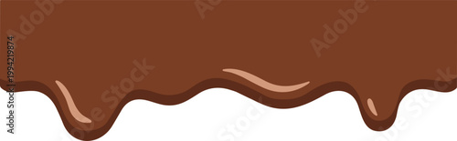 Chocolate border melting flow and dripping
