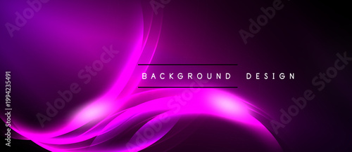 Konstfotografi Abstract purple waves create dynamic background