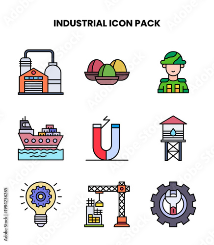 Industrial Lineal Color UI Icons Pack