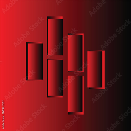 abstract background with red cubes
